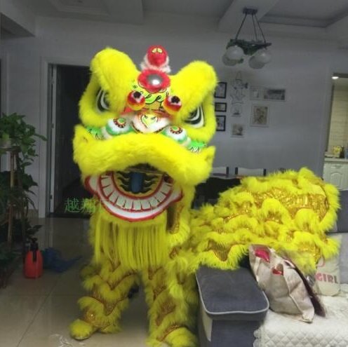 Traje de baile de León, accesorios de baile de León hechos a mano, Celebración del Canton de Hong Kong, Macao, ceremonia de apertura, para uso en China en el extranjero