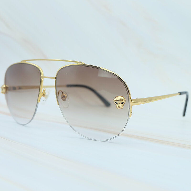 Metal Frame Sunglass Luxury Carter Leopard Serious Mens Sunglasses Outdoor  Driving Shades Leisure Brand Designer Sun Glass