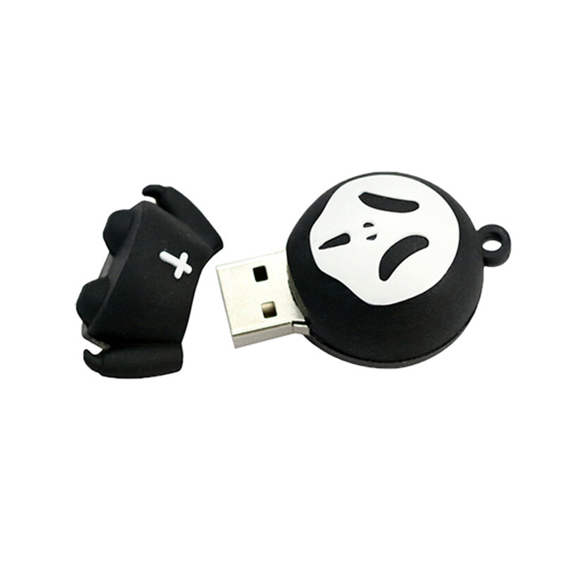 Unidad Flash USB sin rostro, Pendrive de dibujos animados fantasma, 8GB, 16GB, 32GB, 64GB, 128GB, 256GB, disco U, regalo de Halloween