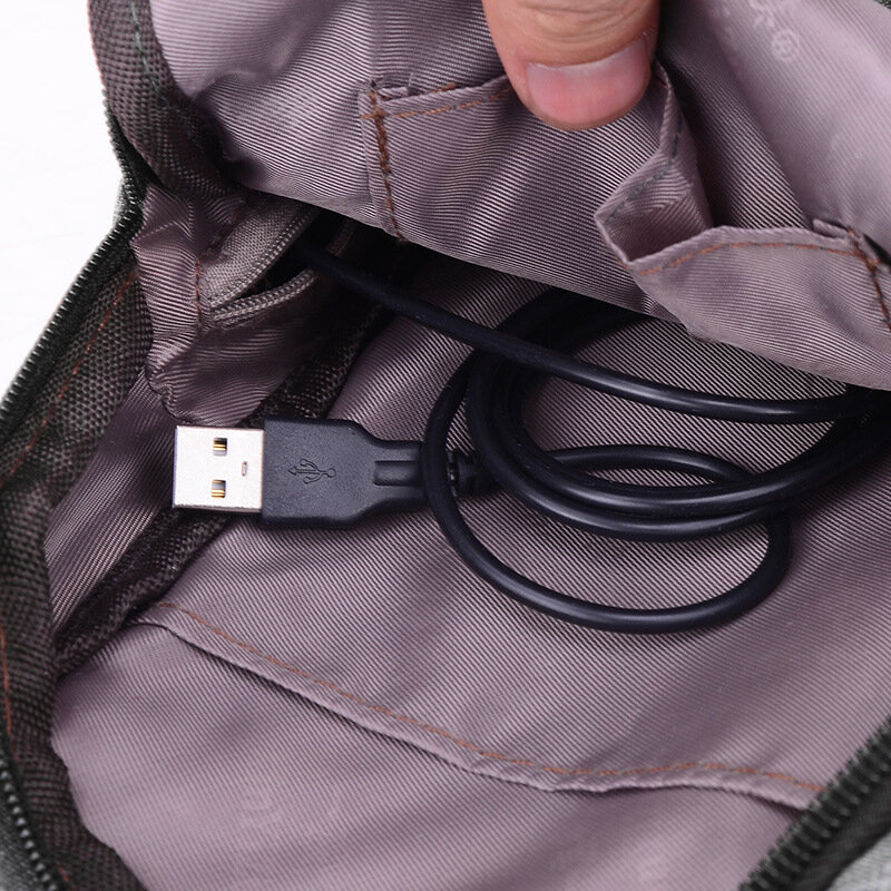Men Chest Bag USB Charging bag for men Anti Theft sling bag Short Trip travel Casual Single Strap Bag