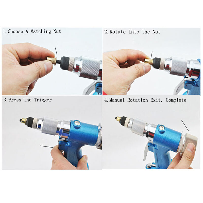 High Quality M4-M10 Semi-Automatic Pneumatic Riveting Nut Gun Drawing Machine For Stainless Steel