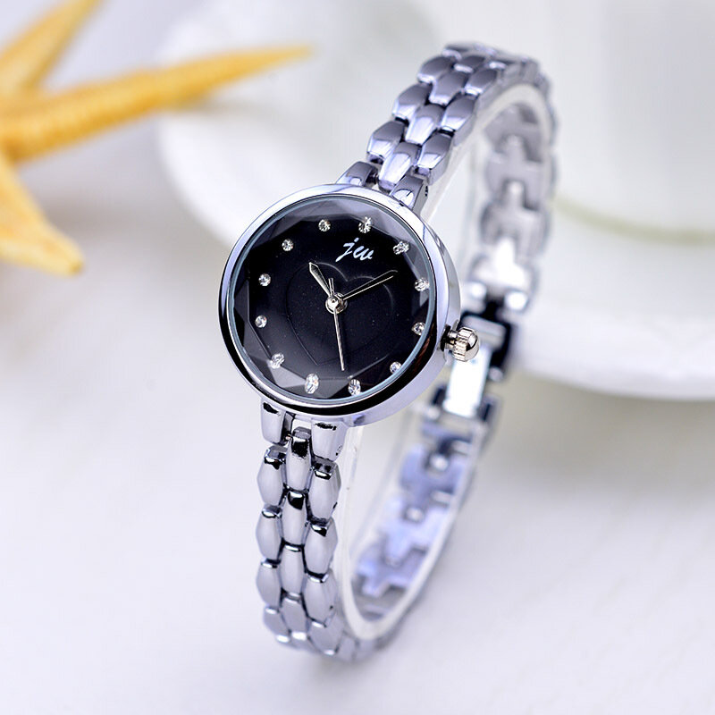 2019 Jw топовый бренд модный браслет женские роскошные полностью из нержавеющей стали Серебристые черные кварцевые часы женские повседневные наручные часы