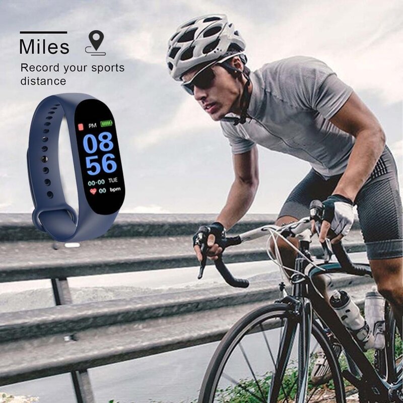 Fitness Bracelet Blood Pressure Sports IPS Screen Oxygen Heart Rate Monitor Smart Bracelet M3 IP67 Waterproof Smart Wristbands