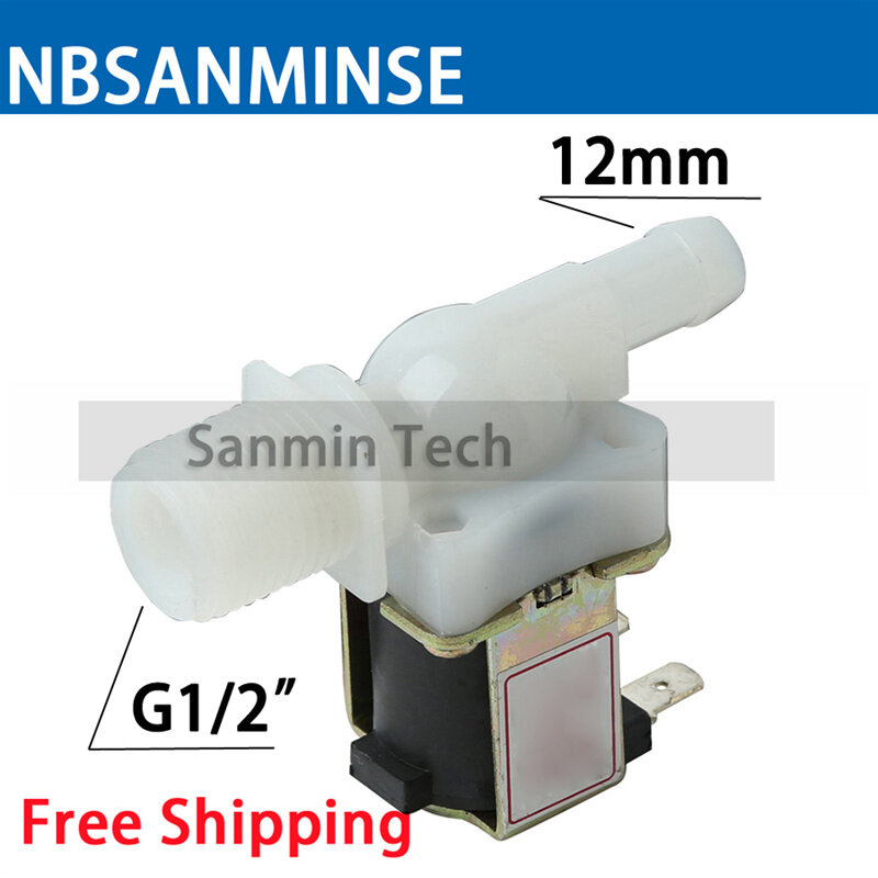 NBSANMINSE 욕실 기계 및 식기 세척기, 평상시 닫힘 솔레노이드 밸브 입력 G1/2 마시는 분수
