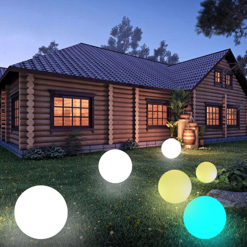 LED esfera flotante Solar luz 7 que cambia de Color Lámpara de noche para piscina al aire libre jardín estanques camino césped patio Decoración