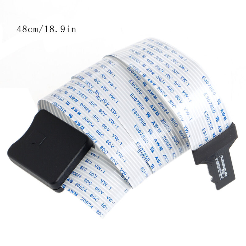 48CM/60CM TF Male to micro SD card Female Flexible Card Extension cable Extender Adapter reader for Car GPS mobile phone