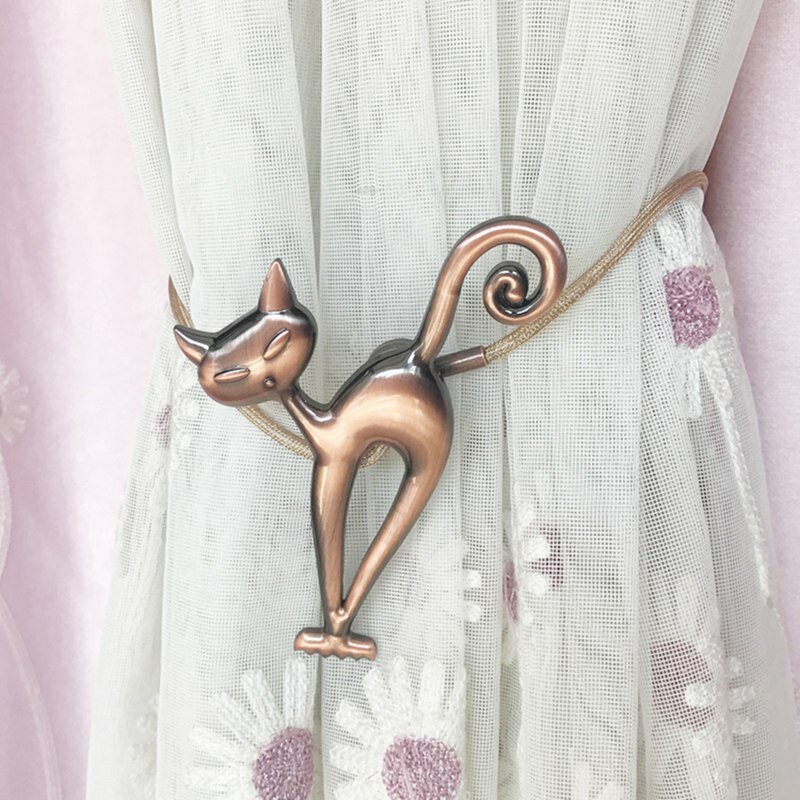 1 ピース/ロット猫形状ホームカーテン装飾アクセサリーカーテンオーガナイザーファッションネクタイバックロープ素敵な子猫デザイン