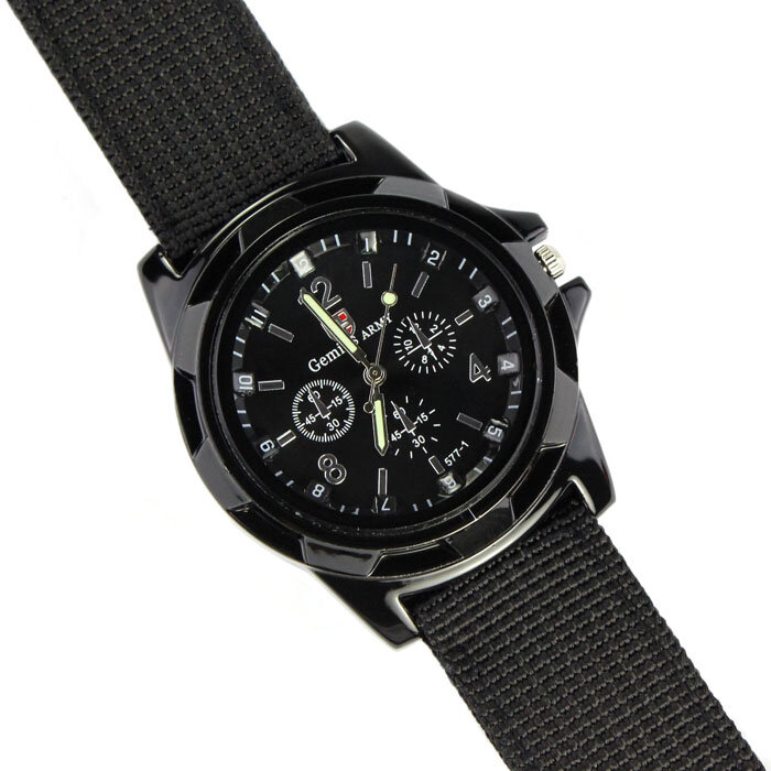 Reloj de hombre Gemius ejército de fuerza militar deporte hombres oficial tela banda reloj de la marca de lujo de hombre reloj #30