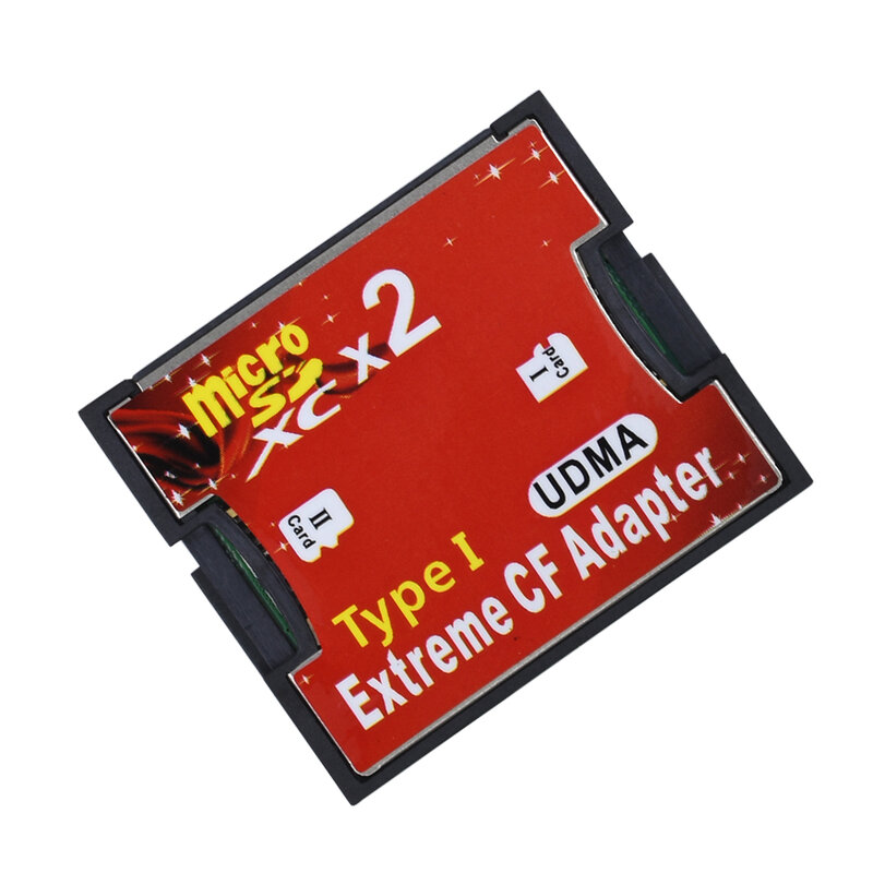 Tishric 2018 dois portos micro sd tf para cf adaptador para microsd hc para compacto tipo flash eu leitor de cartão de memória conversor