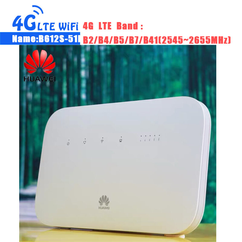 Desbloqueado Huawei B612 B612s-51d Router 4G LTE Cat6 300Mbs CPE Router + 2 uds 4G antenas
