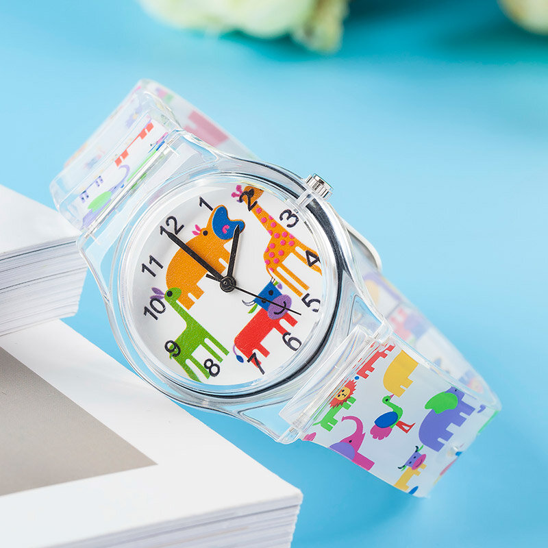 WILLIS летние новые брендовые Детские Модные кварцевые часы для студентов, детские мягкие водонепроницаемые спортивные наручные часы с цветами и животными
