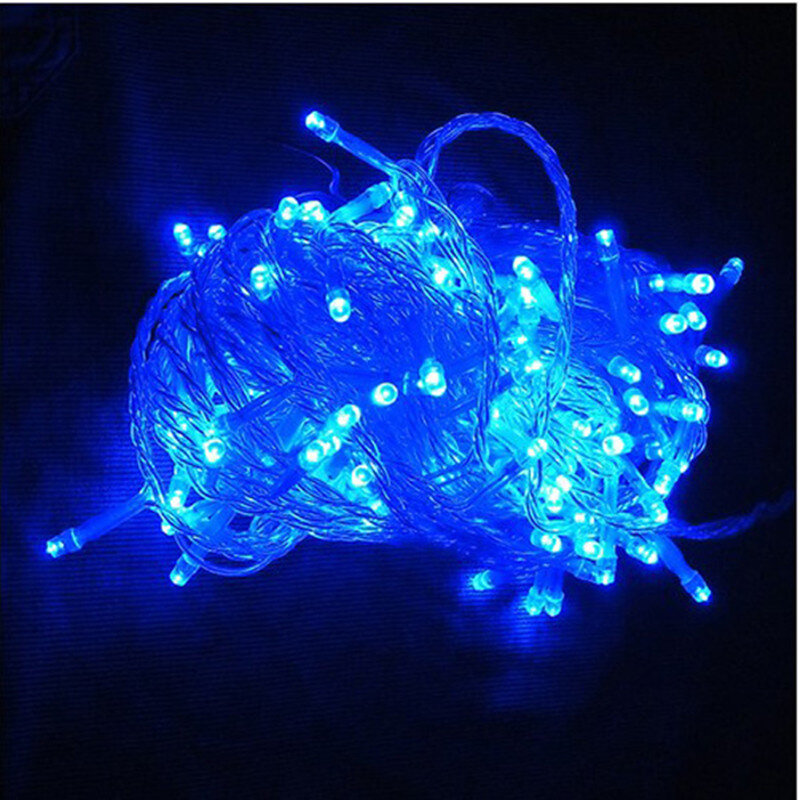 Multicor led string light 10m ac110v 220v decoração luz para festa de natal casamento com 8 modos de exibição à prova dip65 água ip65