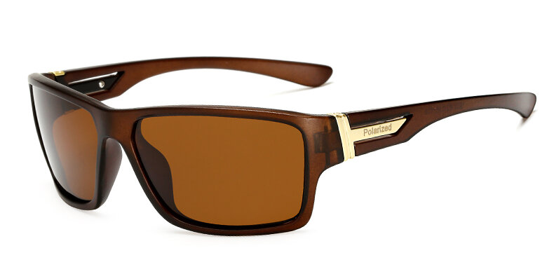 Солнцезащитные очки Long Keeper с защитой UV400 для мужчин и женщин, поляризационные темные очки квадратной формы, чёрные
