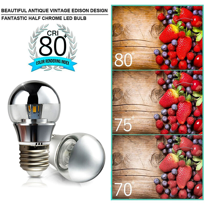 DONWEI lampadina a LED E27 E14 lampada a LED 5W 7W risparmio energetico mezza argentatura lampadina a LED senza ombra 220V 110V bianco freddo/caldo
