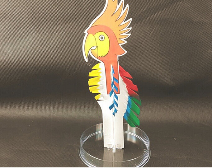 2020 190mm h multicolorido papel mágico papagaio árvore periquito místico crescente árvores de natal ciência educacional brinquedos para crianças