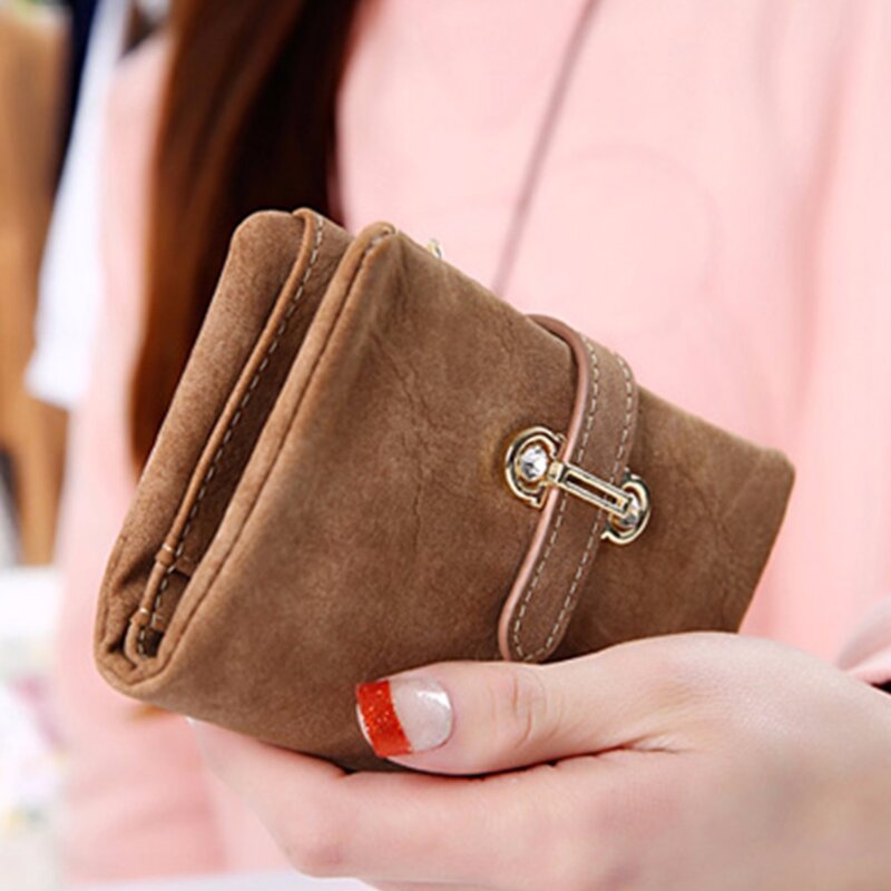 Aosbos fashion short matte ladies wallet vintage tassel zipper and hasp womens wallets and purses Money Bag free shipping 026-2