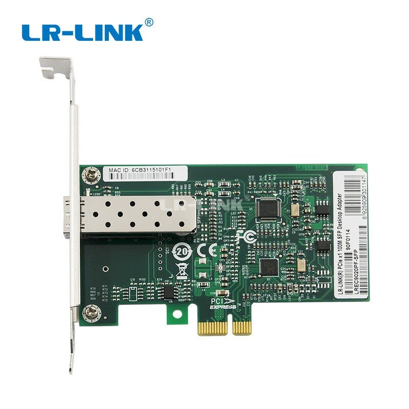 LR-LINK 9020PF-SFP 100Mb PCI Express 이더넷 네트워크 카드 광섬유 Lan 어댑터 PC 컴퓨터 Realtek RTL8105E Nic