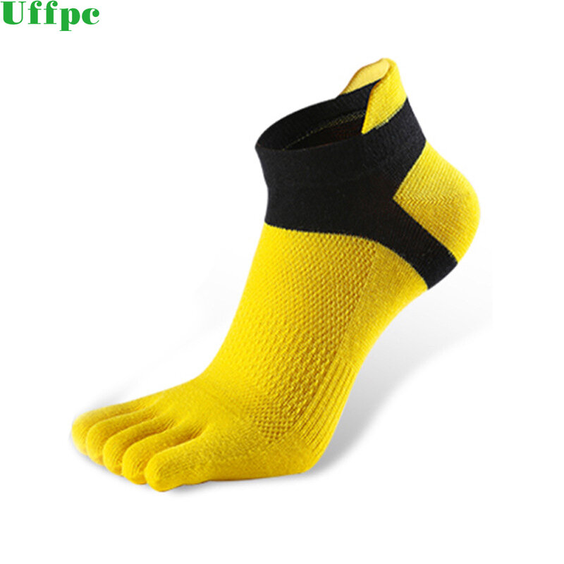 Calcetines de cinco dedos para hombre, medias deportivas de malla, transpirables, cómodas, para correr, 1 par