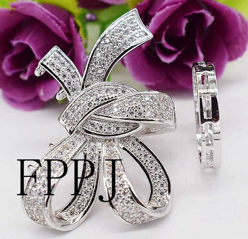Satu buah putih kuning emas dicatat berlapis bentuk simpul perhiasan gesper lebih banyak tali grosir kunci kait FPPJ FPPJ