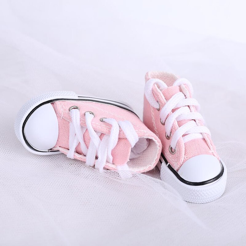 Zapatos de lona de 7,5 cm y 5cm para muñeca BJD, Mini zapatos de juguete de moda, zapatillas de deporte, accesorios para muñecas Bjd, 10 colores surtidos