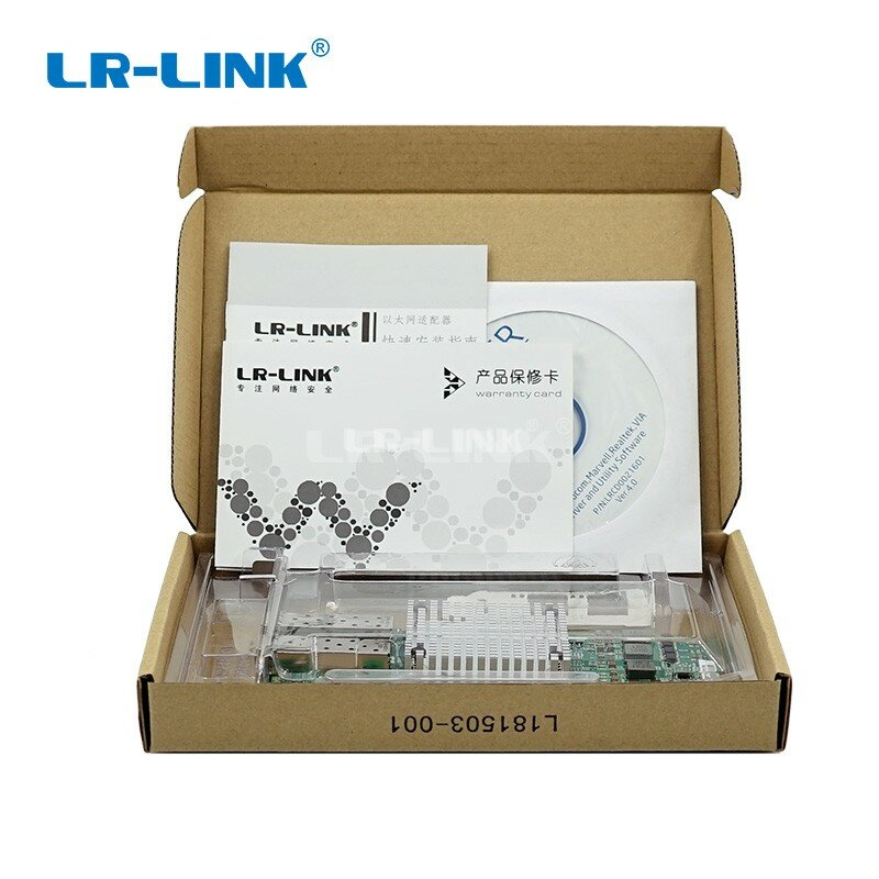 LR-LINK-tarjeta de red Ethernet 9812AF-2SFP, adaptador de servidor óptico de fibra PCI Express, puerto Dual de 10Gb, NIC Broadcom BCM57810S