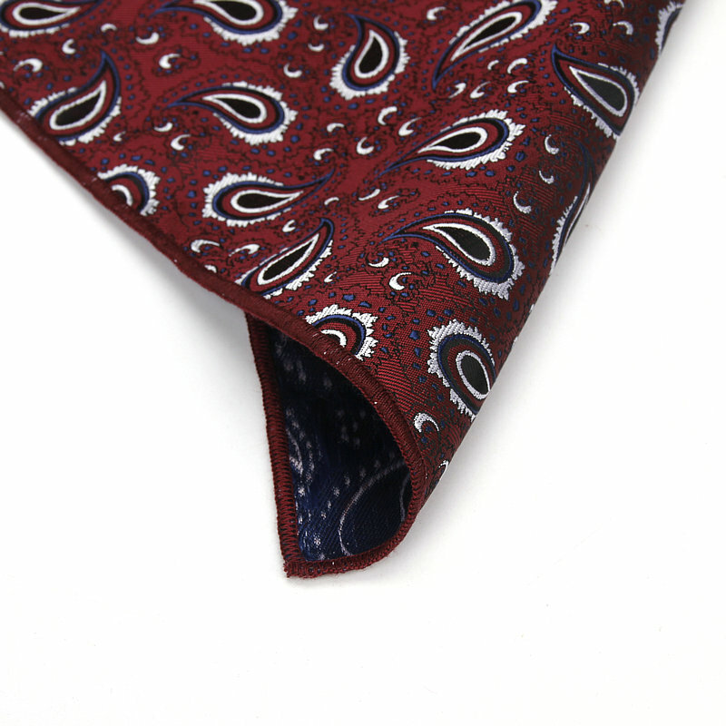 Носовой платок мужской цветной, тканый, Квадратный, с узором пейсли, платки из полиэстера