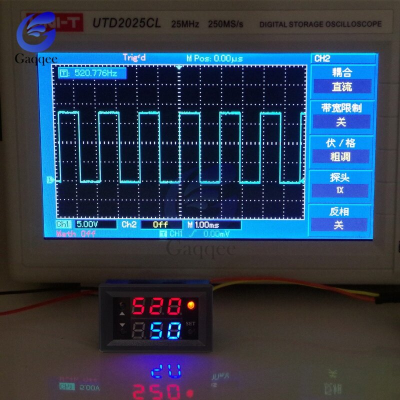 DC4-30V único módulo ajustável do dever do ciclo da frequência do pulso do gerador pwm do sinal display lcd 1 hz-160 khz 5ma-30ma 12 v 24 v