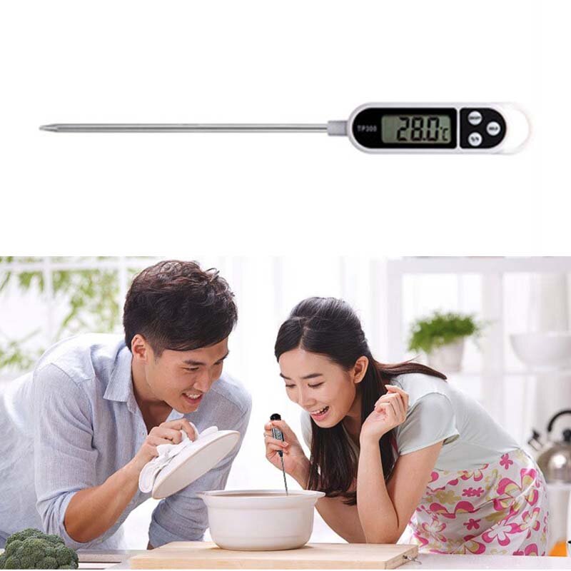 Digital Probe Meat Thermometer Kitchen BBQ Food Thermometer Stainless Steel Water Milk Thermometer Tools Wholesale