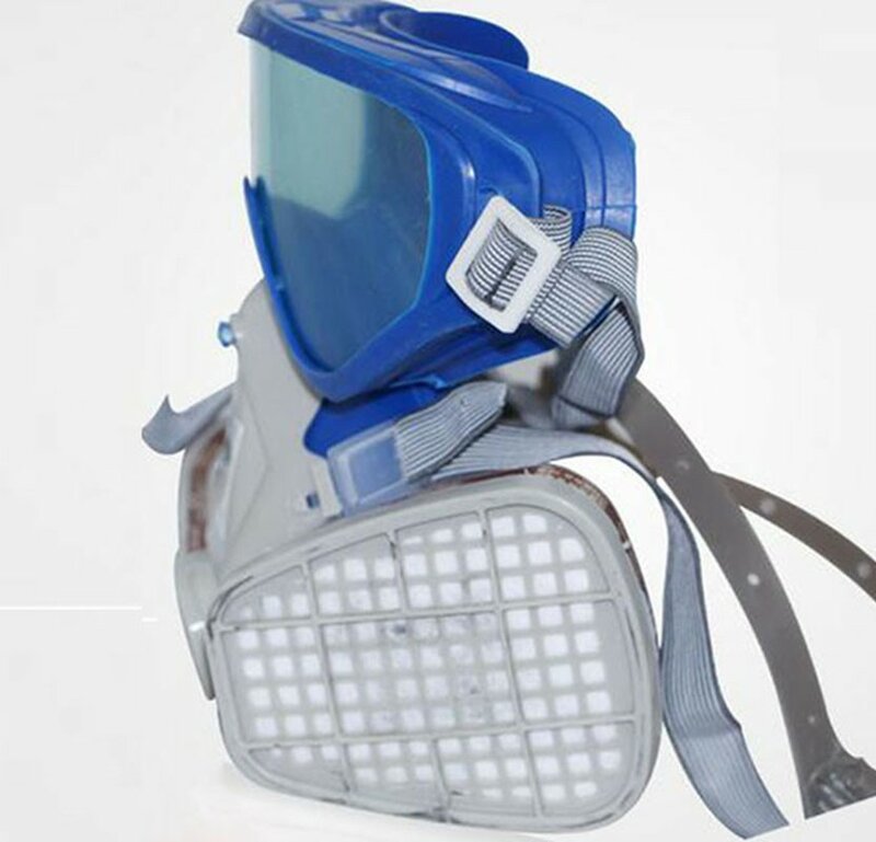 Pintura de pulverização 6200 máscara de gás óculos de segurança respirador químico anti-poeira olho militar óculos de proteção ativado escape de carbono respiração