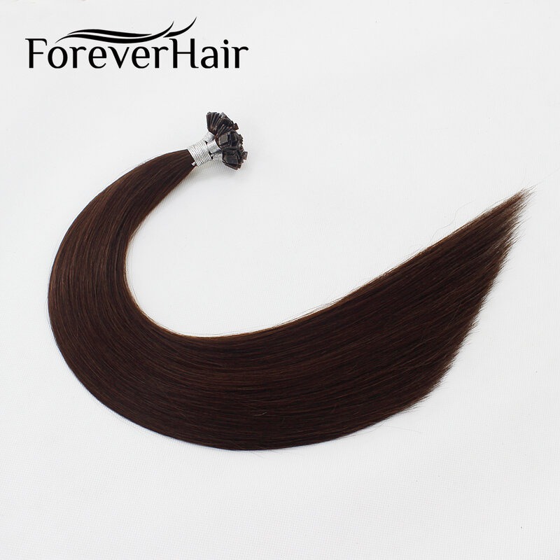 Forever hair-extensão de cabelo humano liso para remy, ondulado e reto, 80g, cápsula natural, 16-22 polegadas