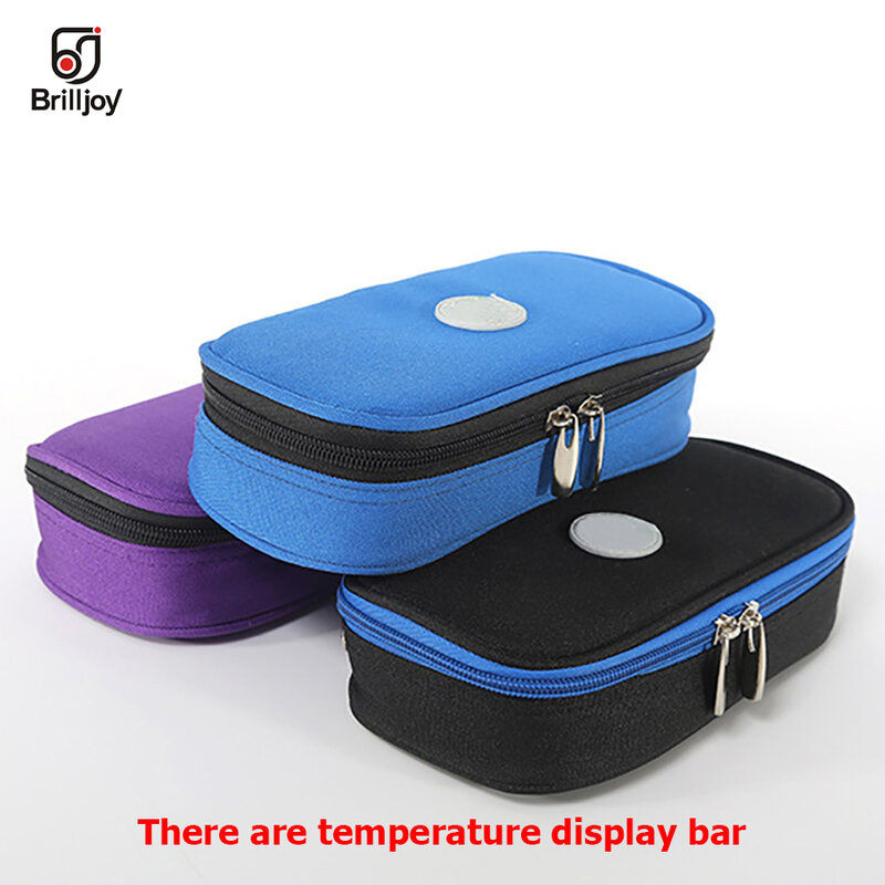 Portable Diabetes Insulin Ice Pack Cooler Tas Pelindung Case Injector Fungsional Tas Bolsa Termica Derajat Celcius Display