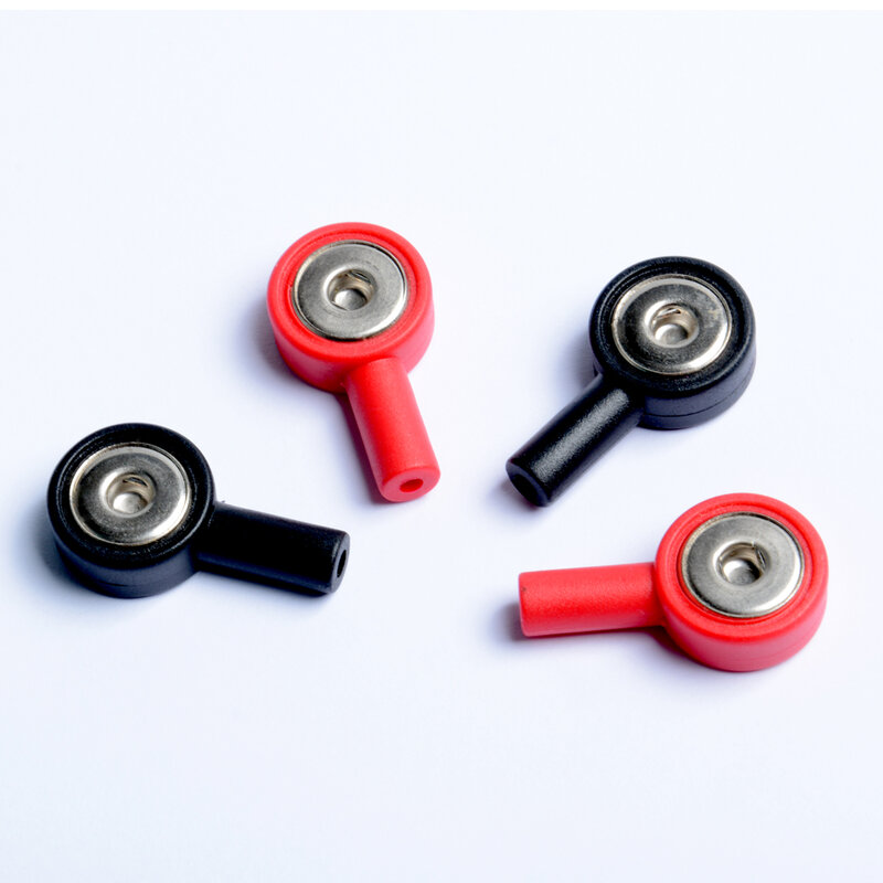 8 stück 4 Red & 4 Schwarz ZEHN Blei Drähte Pin zu Snap Verbinden Adapter 2mm Pin zu 3,5mm & 3,9mm Snap Stecker