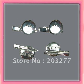 Free shipping!!100pcs/lot  2.3cm metal circle with aligator clip and brooch pin