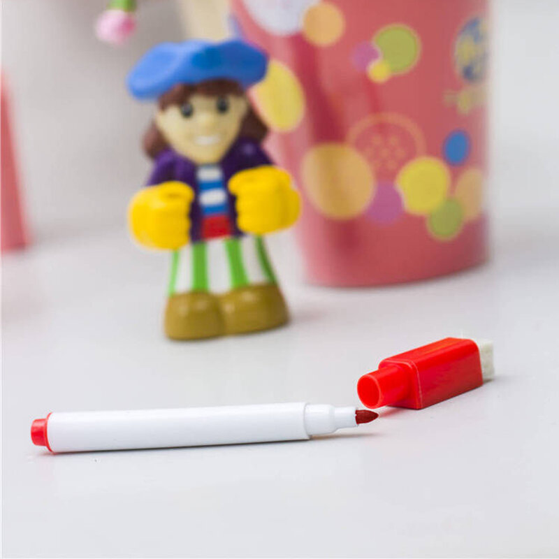 화이트 보드 마커, 진정한 컬러풀 잉크, 화이트 보드 펜, 반복 충전, 지우기 쉬운 어린이 문구 선물, 지울 수 있는 마커 WP02