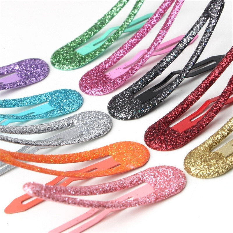 20Pcs/Lot Fashion Shining Hair Accessories Solid Candy Color Powder Hairclip Dripping Hair Clip Barrettes Hair Clips For Girls