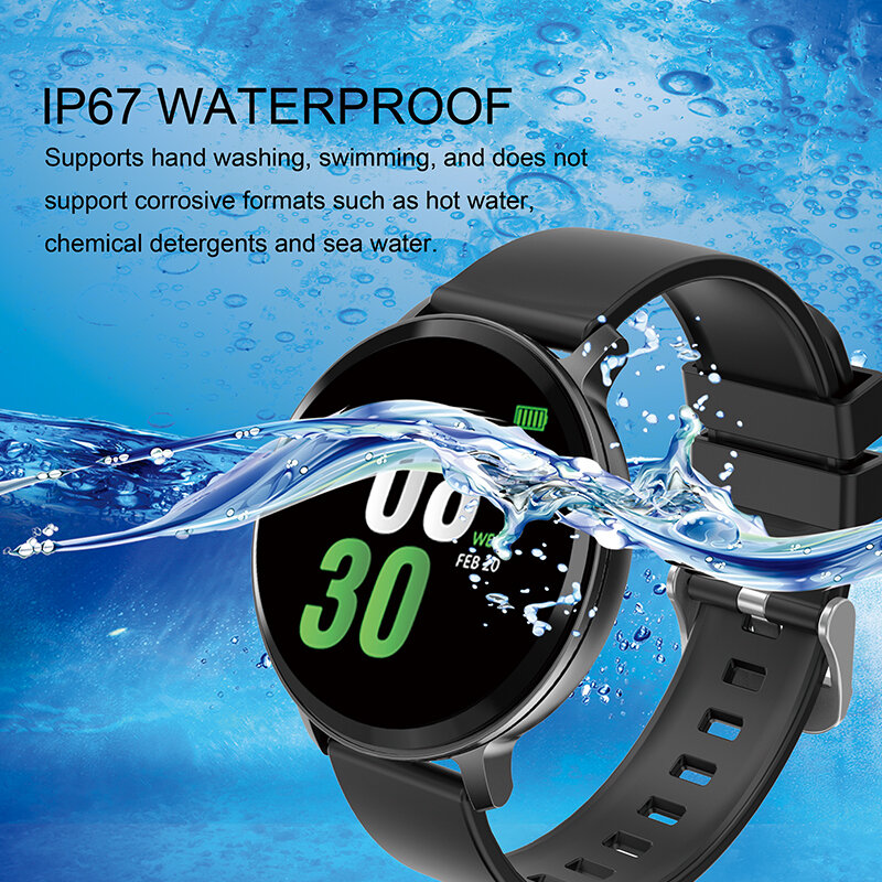 S8 pulsera inteligente rastreador de actividad ritmo cardíaco monitoreo de sueño a prueba de agua recordatorio de información de llamada Push Sports Watch