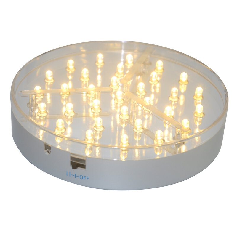 60pcs/Lot White/Warm White Color 15CM LED Light Base for Vases, Battery Operated Wedding Party Events Centerpiece Decor Light