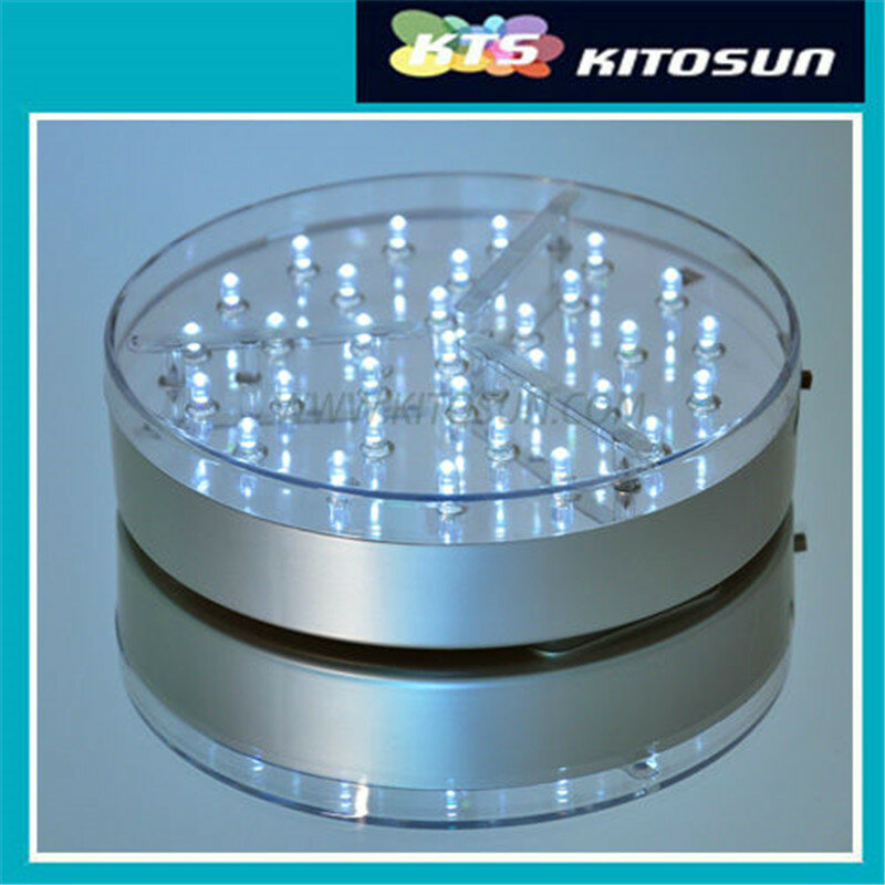 Kitosun 6 Inch 31pcs 5MM LED 3AA Battery Operated White LED Light Base for Vases Lighting Wedding Table Decoration