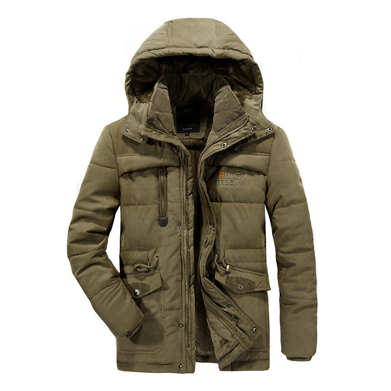 Parka con capucha para hombre, abrigo militar ajustado de piel gruesa, chaqueta cálida informal de talla grande 6XL, 7XL, 8XL, novedad de invierno