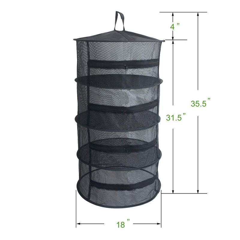 Herb Drying Folding Fishing Net with Zippers Dryer Mesh Tray Drying Rack Flowers Hanger Fish Net Tackle accessory tool