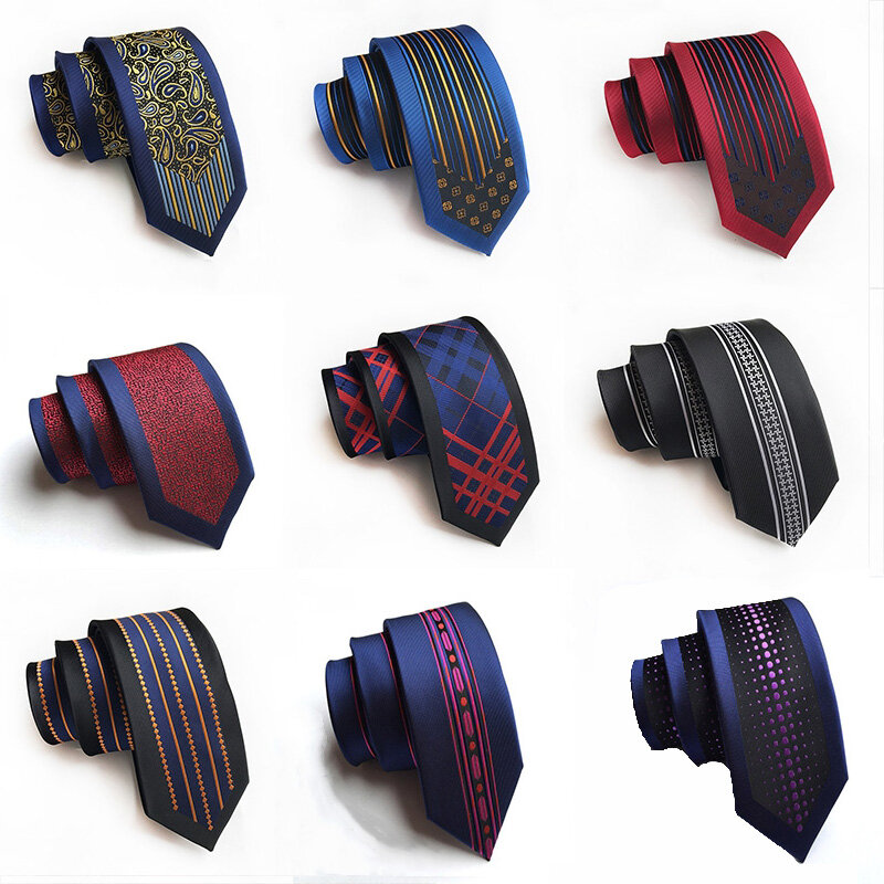 Corbatas ajustadas de seda para hombres, corbata estrecha de boda de estilo británico, regalos para hombres, moda informal, nueva llegada, 6cm