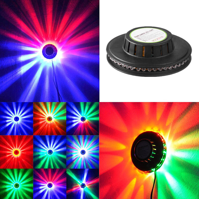 TRANSCTEGO Mini Laser Disco Stage Licht 48 Led RGB Projector Verlichting Zonnebloem Bar DJ Geluid Achtergrond Wandlampen Party Lamp