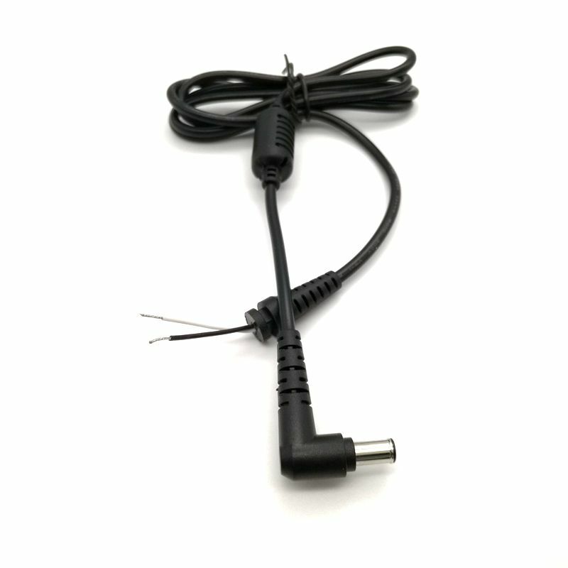 2 sztuk 6.0x4.4mm/6.0*4.4mm DC Tip wtyczka zasilania kabel zasilający Adapter kątowy Jack przewód dla Sony Fujitsu ładowarka do laptopa Adapter AC