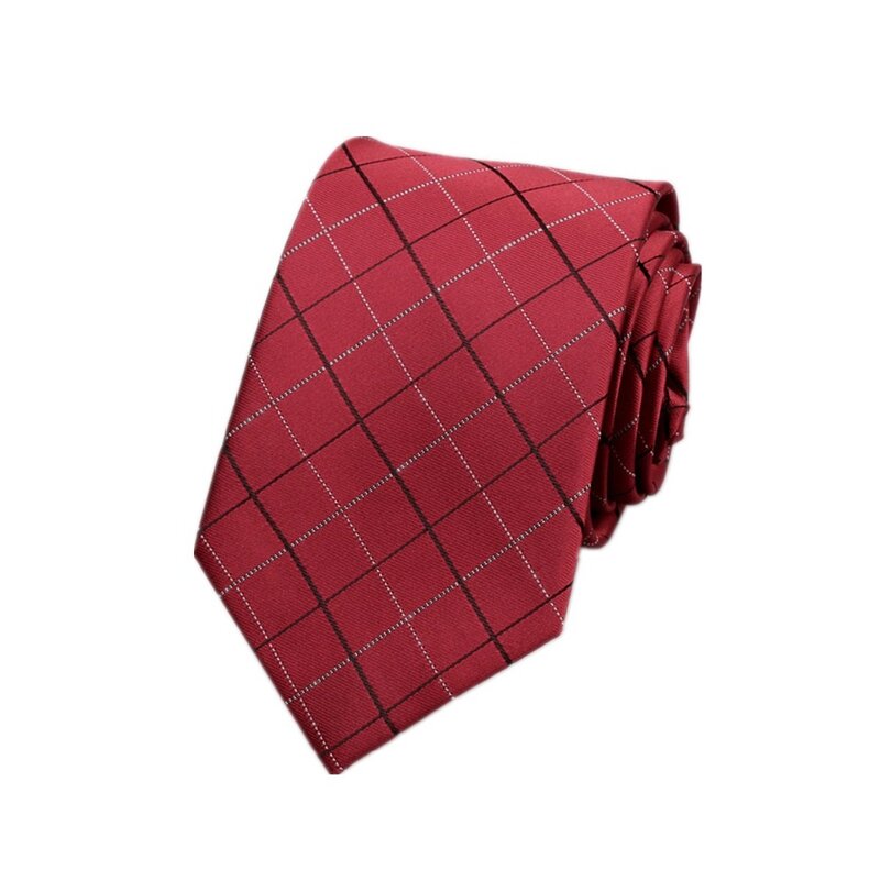 HOOYI Herren Krawatten Fashion Plaid Streifen Business Krawatte