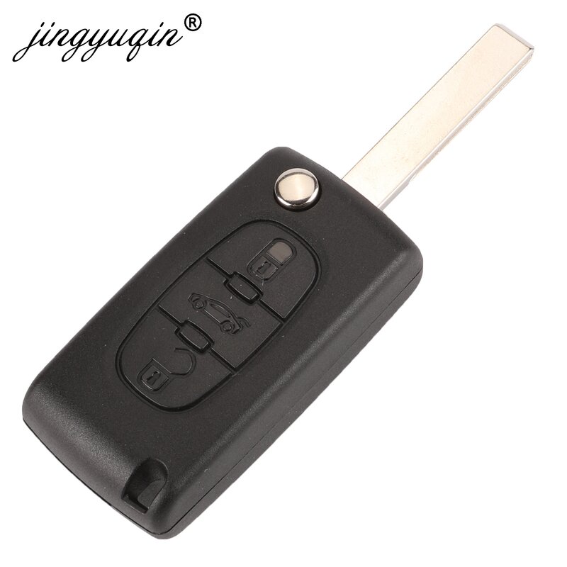 Jingyuqin-funda para llave de coche, carcasa con 2/3 botones para Peugeot 207, 307, 308, 407, 607, 807, Partner Citroen C2, C3, C4, C5, C6, Xsara