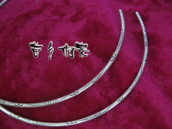 Мяо Xiang Dong деревня ручной работы из Miao серебра с воротником wild, ожерелье с кулоном резные тонкой меховой воротник