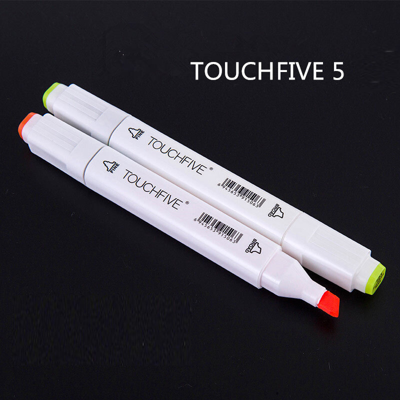 Touchfive-デュアルヘッドカラーペン,168色,アルコールベースのフェルトペン,スケッチマーカー,学校の描画用の着色用品