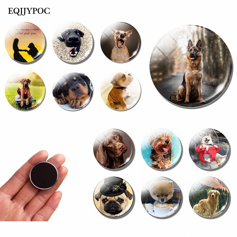 Lovely Dog Magnet Fridge Notes  German Shepherd Magnetic Stickers  Refrigerator  French Canine  Message Magnets  Home Decor