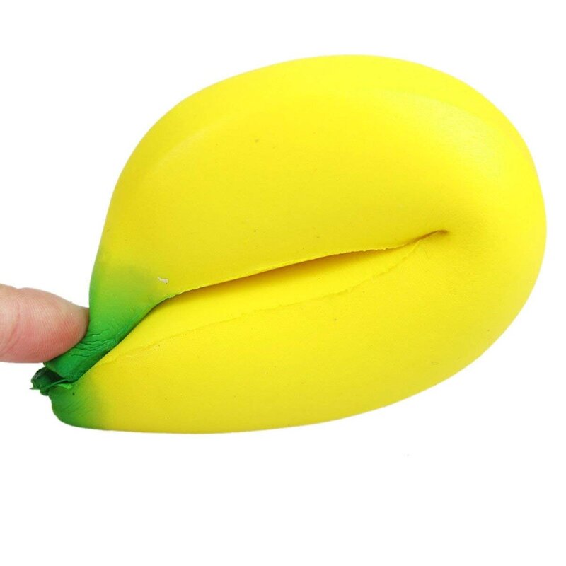 Kawaii Squishy Banana Simulation Fruit PU Soft Slow Rising Squeeze Phone Straps, perfumado, alivio del estrés, juguetes para niños