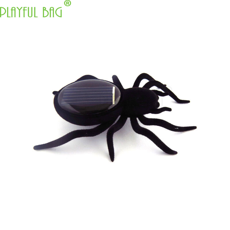 야외 스푸핑 창의력 태양 에너지 생체 공학 거미 참신 장난감, 재미있는 선물 장난감, 무서운 장난감, 블랙 HI10